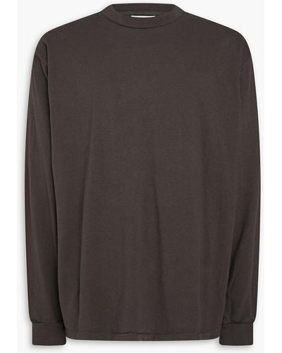 John Elliott College Cotton And Cashmere-blend Jersey T-shirt - Brown