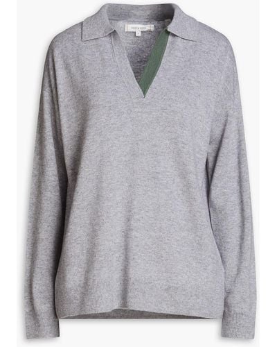 Chinti & Parker Wool And Cashmere-blend Polo Sweater - Grey