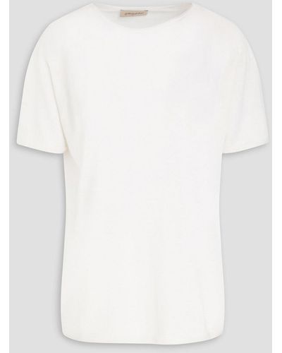 Gentry Portofino Cashmere And Silk-blend T-shirt - White