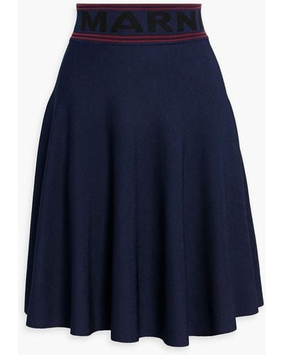 Marni Jacquard-knit Skirt - Blue