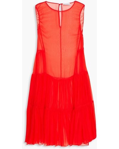 Rabanne Silk-chiffon Mini Dress - Red