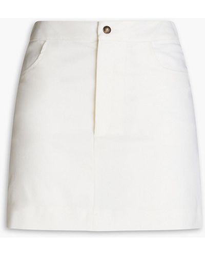 Loulou Studio Hornby Wool-blend Twill Mini Skirt - White