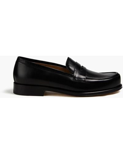 Sergio Rossi Leather Loafers - Black