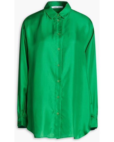 Samsøe & Samsøe Silk-twill Shirt - Green