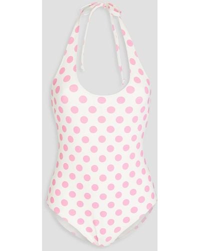Lisa Marie Fernandez Amber badeanzug mit polka-dots - Pink