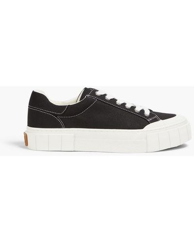 Goodnews Opal Canvas Platform Trainers - Black