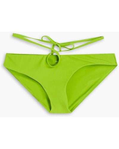 Christopher Esber Looped Tie Cutout Low-rise Bikini Briefs - Green