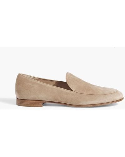Gianvito Rossi Marcel Suede Loafers - White