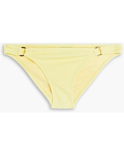 Melissa Odabash Bari Ribbed Low-rise Bikini Briefs - Yellow