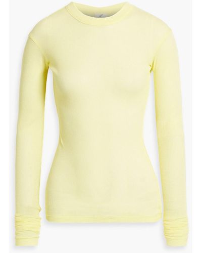 BITE STUDIOS Ribbed Cotton-jersey Top - Yellow