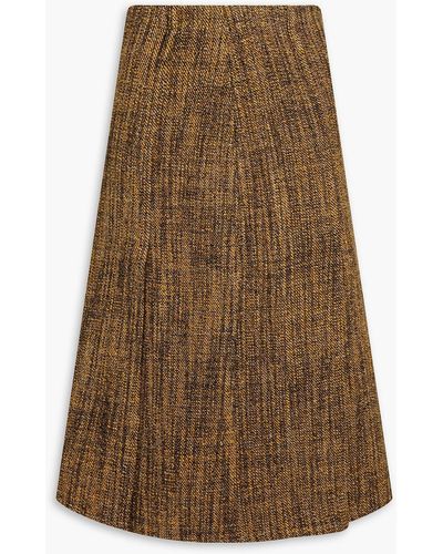 Victoria Beckham Bouclé-tweed Skirt - Natural