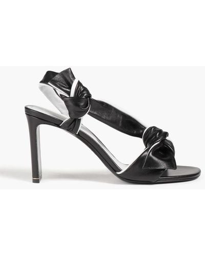 Nicholas Kirkwood Knotted Two-tone Leather Sandals - Black