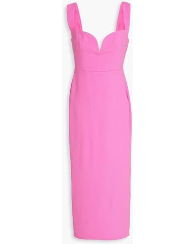 Alex Perry Crepe Midi Dress - Pink