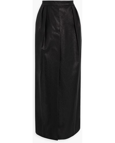 Max Mara Bobby Glittered Wool-blend Maxi Skirt - Black
