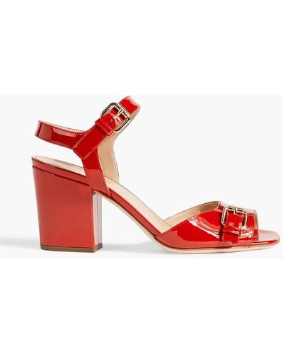 Sergio Rossi Patent-leather Sandals - Red