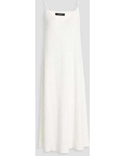JOSEPH Slip dress in midilänge aus strukturierter baumwolle - Weiß