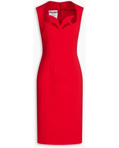 Moschino Cutout Crepe Dress - Red