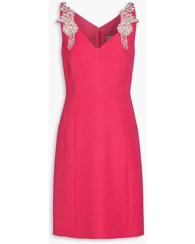 Emilio Pucci Embellished Wool And Silk-blend Dress - Pink