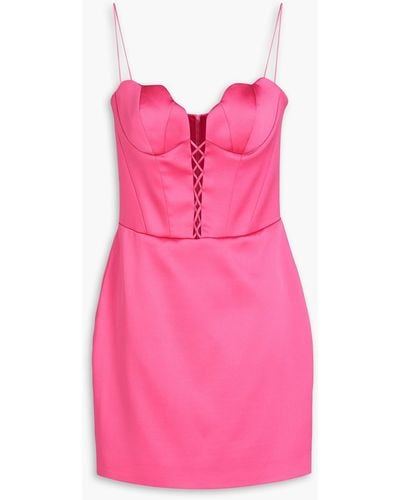 Rasario Satin Mini Dress - Pink
