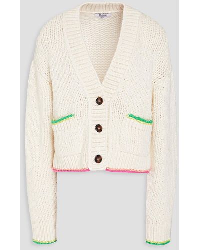 RE/DONE 90s Embroidered Cotton Cardigan - Natural