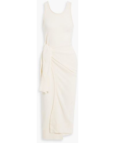 Jonathan Simkhai Flynn Wrap-effect Cashmere Midi Dress - White