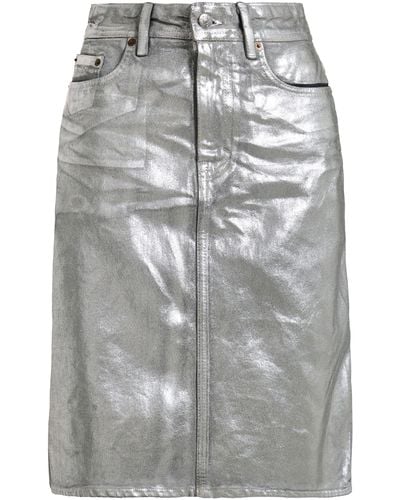 Acne Studios Metallic Coated Denim Skirt