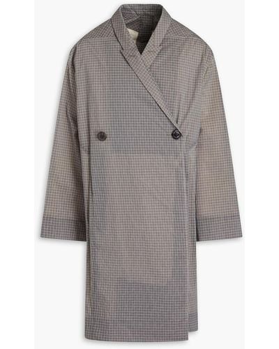 Rick Owens Double-breasted Ripstop Coat - Grey