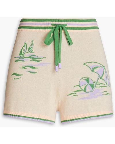 Zimmermann Shorts aus jacquard-strick aus baumwolle - Grün