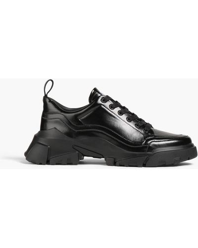 McQ Orbyt Leather Trainers - Black