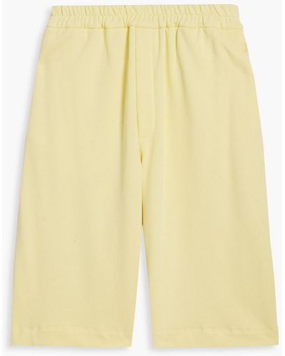 Jil Sander French Cotton-terry Shorts - Yellow
