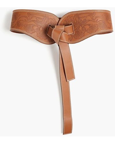 Zimmermann Embossed Leather Belt - Brown