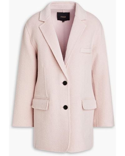 Maje Wool-blend Felt Coat - Pink