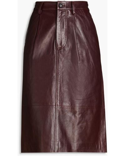Ba&sh Urban Leather Skirt - Purple