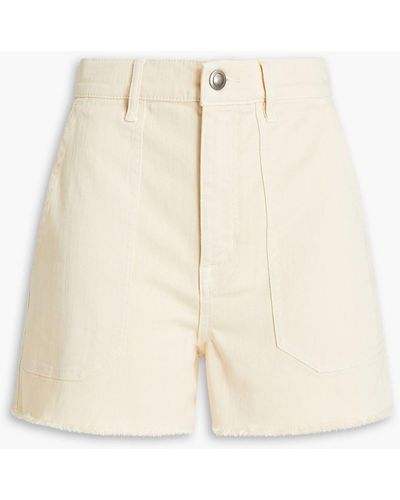 Joie Stretch-cotton Twill Shorts - White