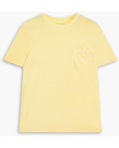 Officine Generale Lyocell And Cotton-blend Jersey T-shirt - Yellow