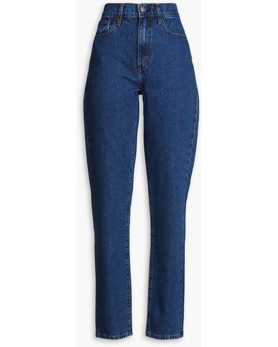 Nobody Denim Andi High-rise Tapered Jeans - Blue