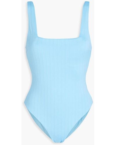 Onia Rafaela Ribbed Swimsuit - Blue