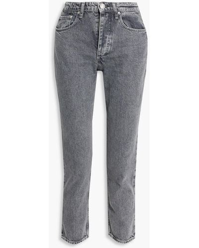 Rag & Bone Nina Cropped Mid-rise Straight-leg Jeans - Grey