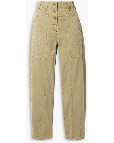 Ulla Johnson Cambrie Quilted Cotton Straight-leg Trousers - Natural