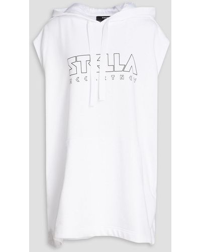 Stella McCartney Hoodie aus baumwollfrottee mit print - Weiß