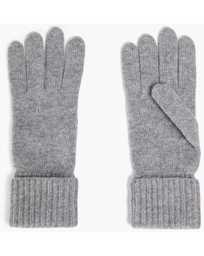 N.Peal Cashmere Mélange Cashmere Gloves - White