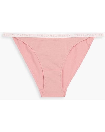 Stella McCartney Stretch-cotton Jersey Low-rise Briefs - Pink