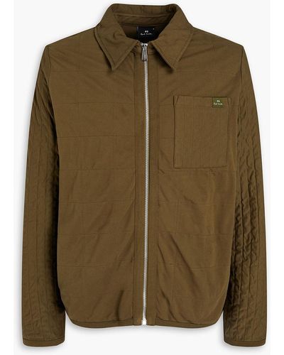 Paul Smith Quilted Cotton-blend Piqué Jacket - Green