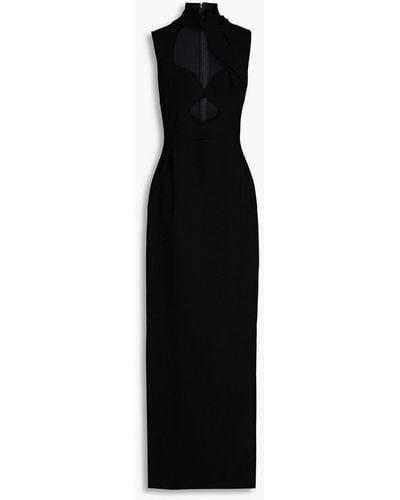 ROKSANDA Kamaria Cutout Crepe Maxi Dress - Black
