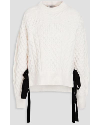 Erdem Ines Cable-knit Sweater - Natural