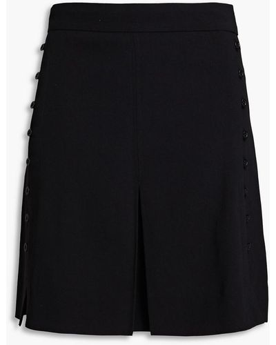 See By Chloé Pleated Crepe Mini Skirt - Black