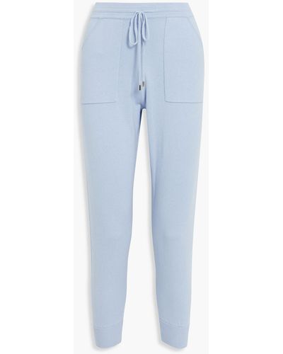 Jonathan Simkhai Cotton And Cashmere-blend Track Pants - Blue
