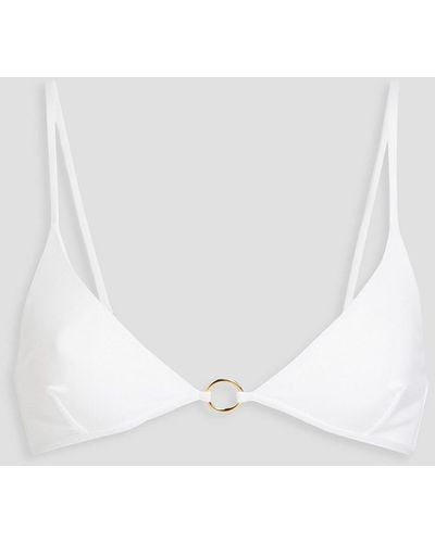 Melissa Odabash Greece Triangle Bikini Top - White