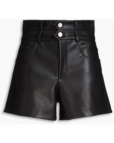 Philosophy Di Lorenzo Serafini Faux Leather Shorts - Black