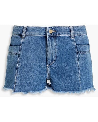 DL1961 Karlie jeansshorts mit fransen - Blau
